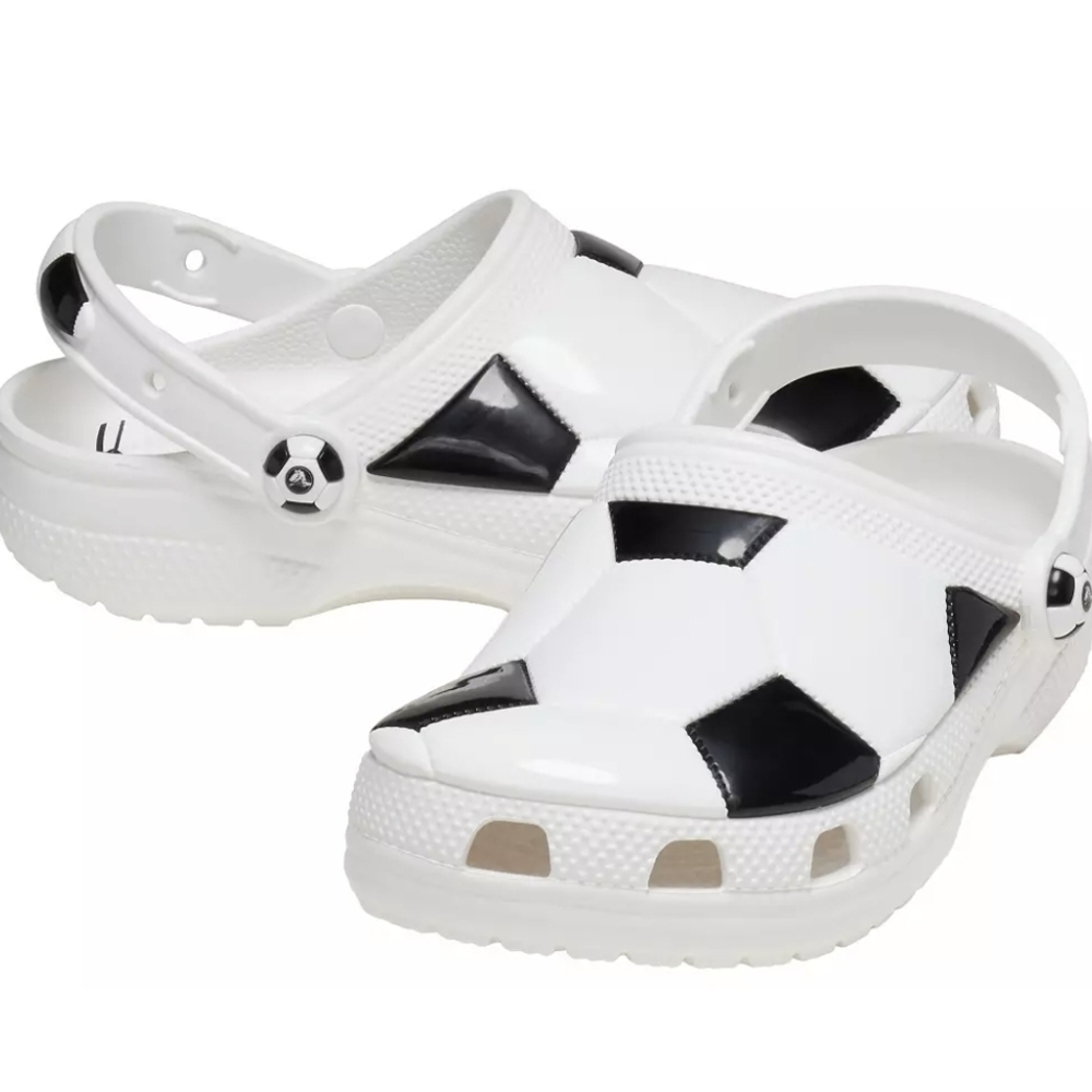 Crocs Toddler Classic Soccer Ball Clogs, New.